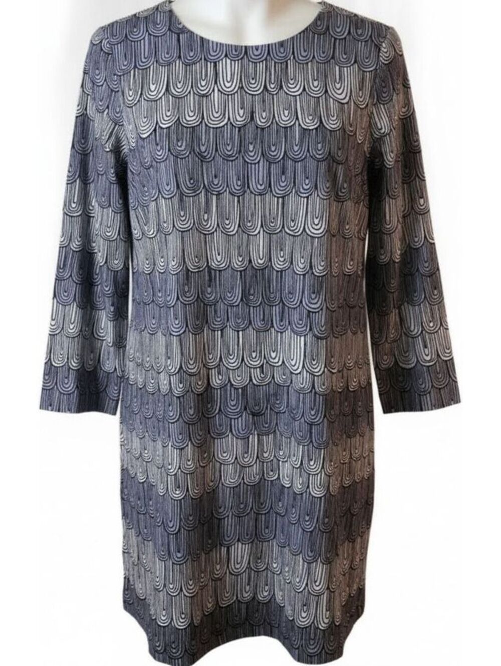 Marimekko Kaisi Chary Westberg Black White Geometric Cotton Tunic Dress 36 NWT